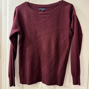 💜 2/$15 American Eagle Outfitters Knitted Long sleeves Dark red XS